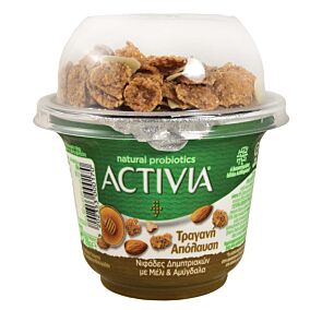 ACTIVIA επιδόρπιο γιαουρτιού τραγανή απόλαυση με μέλι και αμύγδαλα 188g