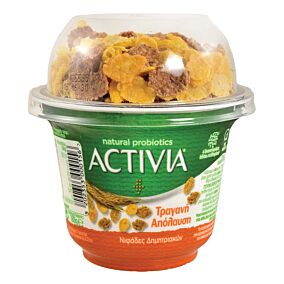 ACTIVIA επιδόρπιο γιαουρτιού τραγανή απόλαυση με νιφάδες δημητριακών 188g