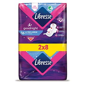 LIBRESSE σερβιέτες Ultra Large Night Duo Pack 6τεμ.