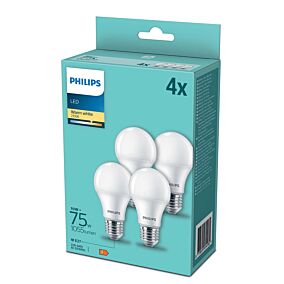 PHILIPS λάμπες LED E27 A60 10-75W 4τεμ.