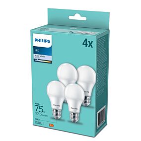 PHILIPS λάμπες LED E27 A60 10-75W 4τεμ.