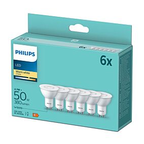 PHILIPS λάμπες X6 θερμό φως LED GU10 4,7-50W 