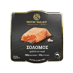 NUTRI VALLEY σολομός φιλέτο σε νερό 160g