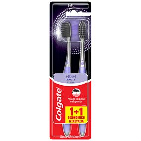 COLGATE οδοντόβουρτσα High Density Charcoal 2τεμ. 1+1 ΔΩΡΟ