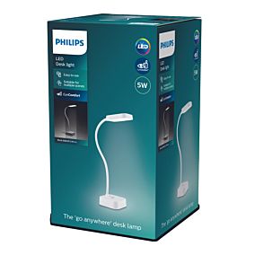 PHILIPS φωτιστικό Rock DSK211 LED άσπρο USB 90lm 5W