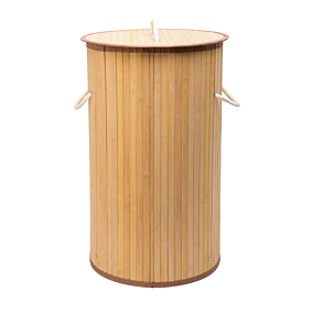 ESTIA καλάθι απλύτων Bamboo πτυσσόμενο 57lt