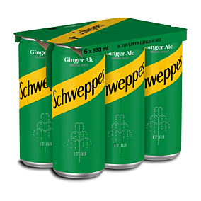 SCHWEPPES αναψυκτικό Ginger Ale 6x330ml