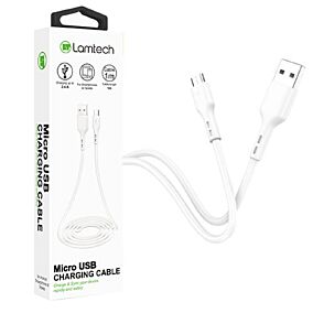 LAMTECH καλώδιο USB A - Micro USB 2.4A λευκό 1m