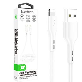 LAMTECH καλώδιο USB A - Lightning 2.4A λευκό 1m