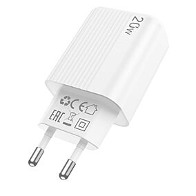 LAMTECH φορτιστής Fast-Charge 3Α/20W USB Type-C λευκός