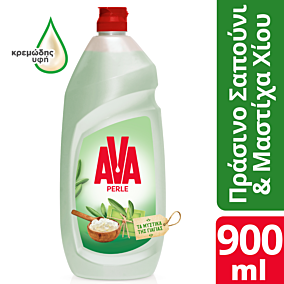 AVA υγρό πιάτων Perle πράσινο σαπούνι & μαστίχα 900ml