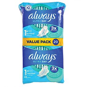 ALWAYS σερβιέτες Ultra Normal Plus Value Pack 20τεμ.