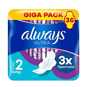 ALWAYS σερβιέτες Ultra Long Plus Νο2Giga Pack 36τεμ.