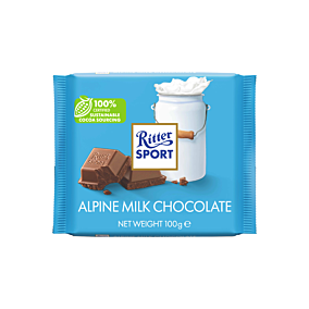 RITTER SPORT σοκολάτα γάλακτος με γάλα Alpine 100g