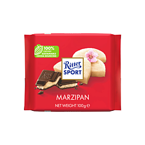 RITTER SPORT μαύρη σοκολάτα Marzipan 100g