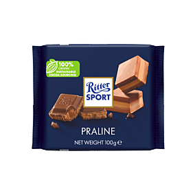 RITTER SPORT σοκολάτα με γέμιση πραλίνας 100g