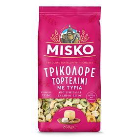 MISKO ζυμαρικά τορτελίνι με τυριά τρικολόρε 250g