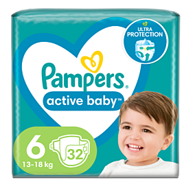 PAMPERS πάνες Active Baby No.6 VP 32τεμ.