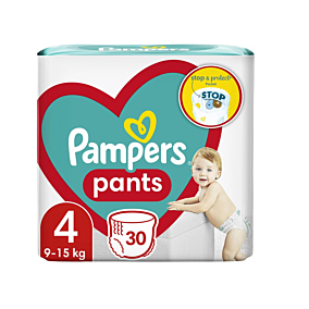 PAMPERS πάνες κλειστές No.4 Value Pack 30τεμ.