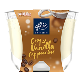 GLADE κερί Cozy με άρωμα βανίλια καπουτσίνο