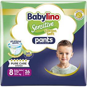 BABYLINO πάνες Unisex Extra Extra Large 20kg No.8 26τεμ. 