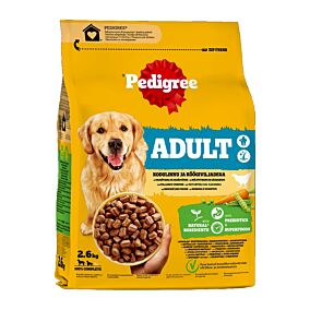 PEDIGREE ξηρά τροφή σκύλου Adult με γεύση πουλερικά & λαχανικά 2,6kg