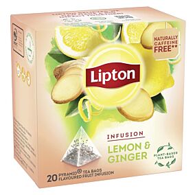 LIPTON τσάι πυραμίδα λεμόνι & Ginger 20x40g