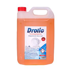 DROLIO απορρυπαντικό πιάτων ξύδι 4lt