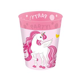 ΠΡΟΚΟΣ ποτήρια πολλαπλών χρήσεων Party Unicorn ρόζ 4x250ml