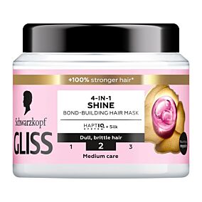 SCHWARKOPF μάσκα μαλλιών Gliss 4 σε 1 Shine 400ml