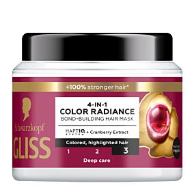 SCHWARZKOPF μάσκα μαλλιών Gliss 4 σε 1 Colour Radiance 400ml