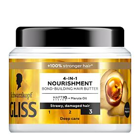 SCHWARZKOPF μάσκα μαλλιών Gliss 4 σε 1 Nourishment 400ml