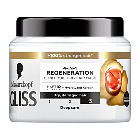 SCHWARZKOPF μάσκα μαλλιών Gliss 4 σε 1 Regeneration 400ml