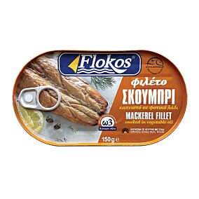 FLOKOS σκουμπρί φιλέτο καπνιστό 150g