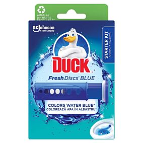 DUCK αποσμητικό μπλόκ τουαλέτας Fresh Discs σε μπλέ θήκη