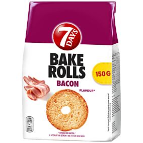 7DAYS κράκερ Bake Rolls με γεύση Bacon 150g