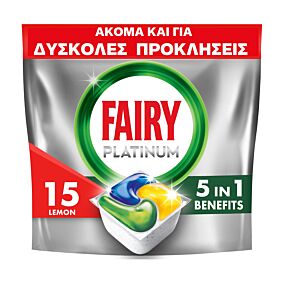 FAIRY κάψουλες Platinum λεμόνι 15τεμ.