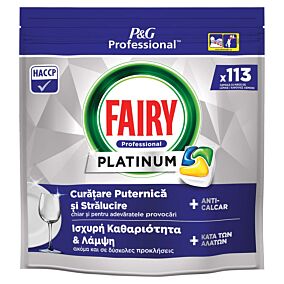 FAIRY κάψουλες πλυντηρίου πιάτων Ultra Platinum λεμόνι 113τεμ.