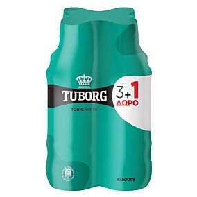 TUBORG σόδα τόνικ PET 4x500ml 3+1 ΔΩΡΟ