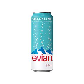 EVIAN ανθρακούχο νερό κουτί 330ml