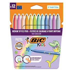 BIC μαρκαδόροι Kid Couleur Pastel 12τεμ.