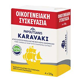 PAPOUTSANIS σαπούνι Καραβάκι χαμομήλι 4x125g