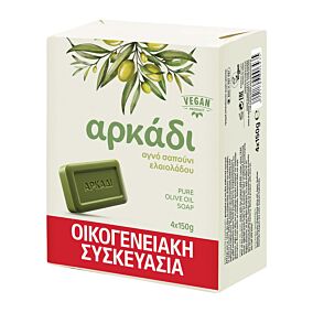 ΑΡΚΑΔΙ σαπούνι πράσινο με ελαιόλαδο 4x150g