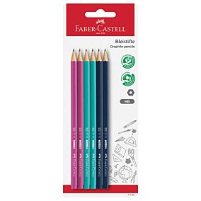 FABER CASTELL μολύβια ΗΒ σε 3 χρώματα Assorted 111 6τεμ.