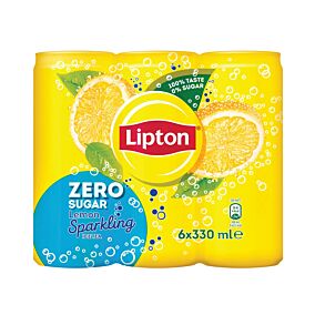 LIPTON αφέψημα Ice Tea Zero λεμόνι Sparkling 6x330ml