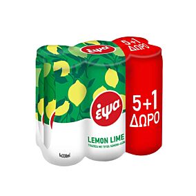 ΕΨΑ γκαζόζα αναψυκτικό Lemon Lime 6x330ml 5+1 ΔΩΡΟ