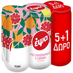 ΕΨΑ ροζ λεμονάδα 6x330ml 5+1 ΔΩΡΟ