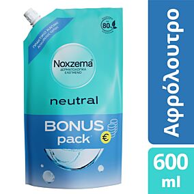 NOXZEMA αφρόλουτρο Neutral Bonus Pack 600ml