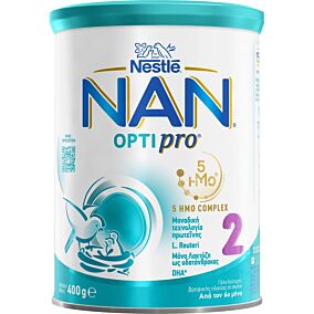 NESTLE Nan Optipro 2 γάλα 2ης βρεφικής ηλικίας από τον 6ο μήνα σε σκόνη 400gr